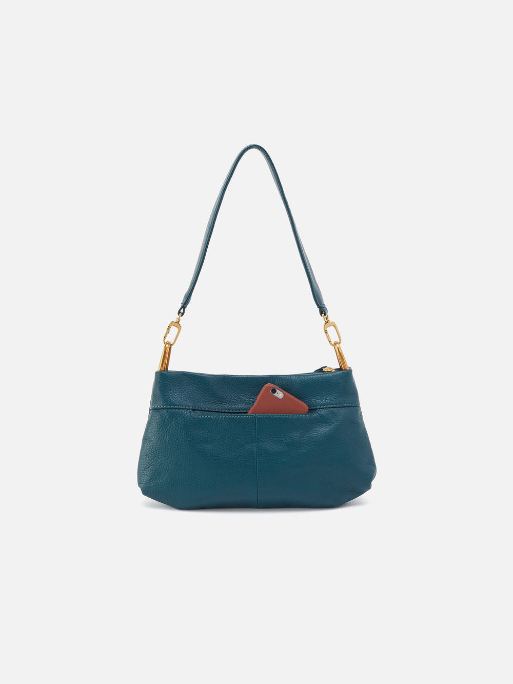 HOBO Advance Shoulder Crossbody Bag Pebbled Midnight Teal