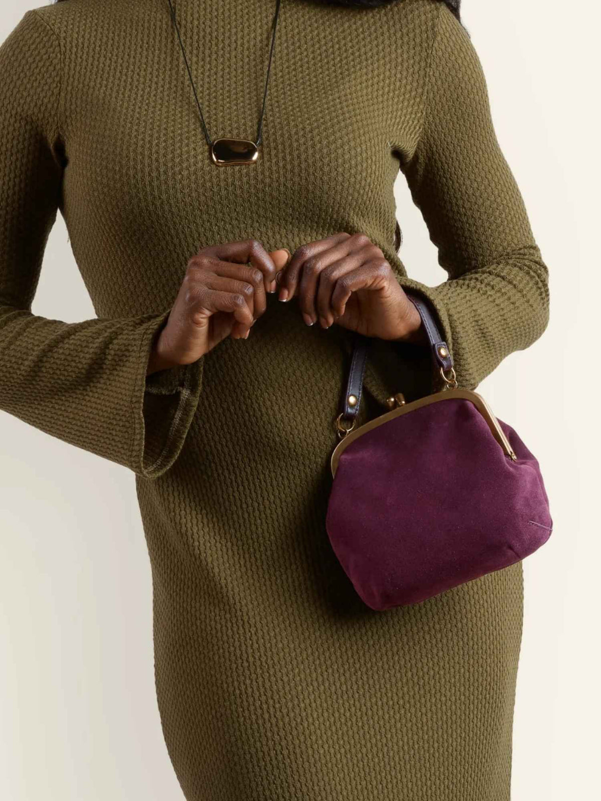 Hobo Alba Frame Crossbody Dark Cherry
