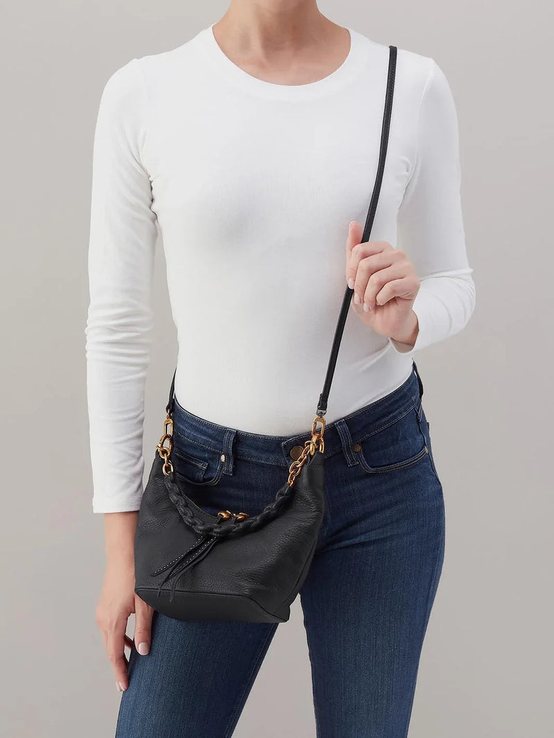 HOBO Astrid Small Crossbody Black Pebbled Leather