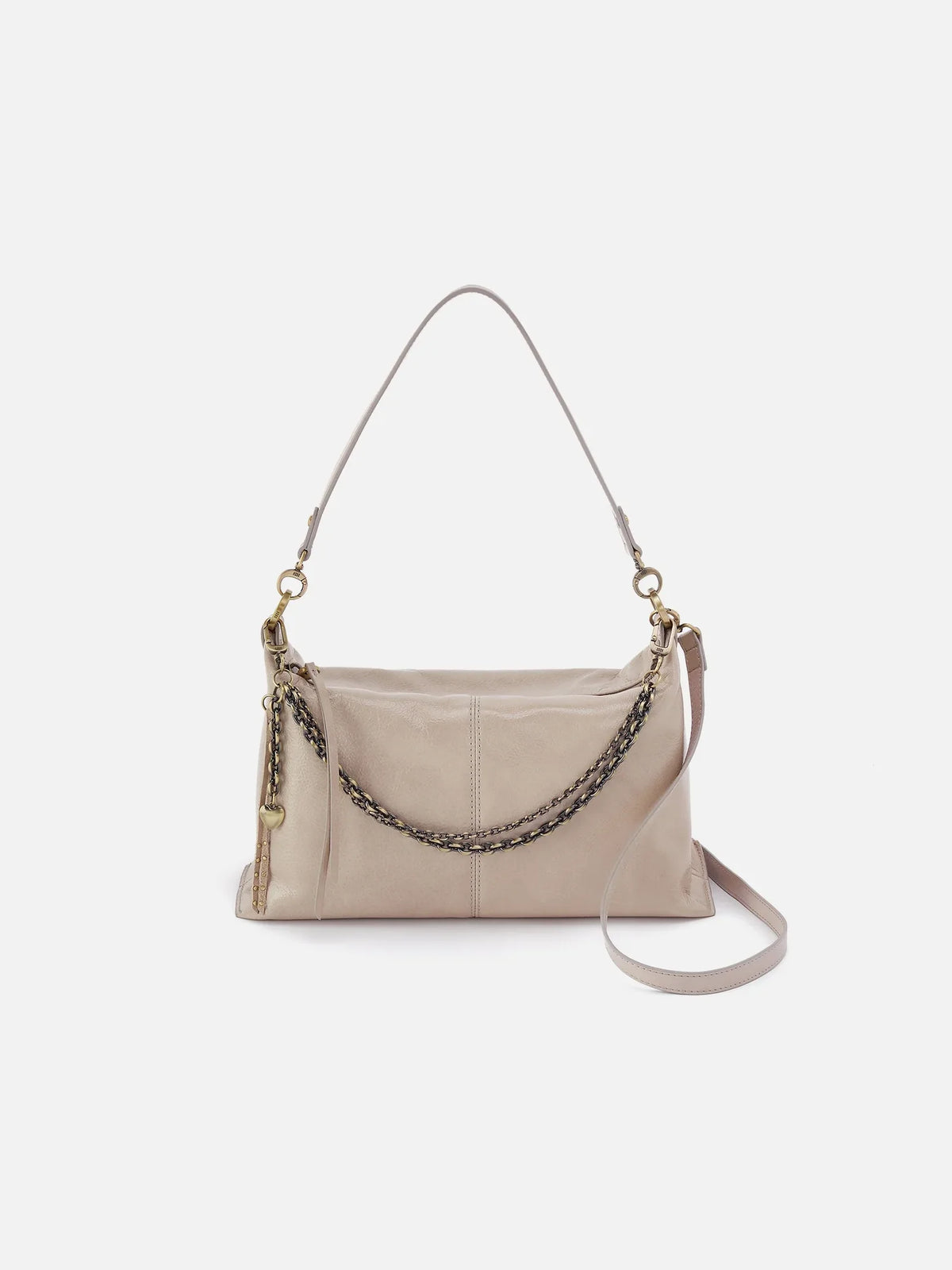 HOBO Avon Shoulder Bag Stone Gloss Aniline Gloss Leather