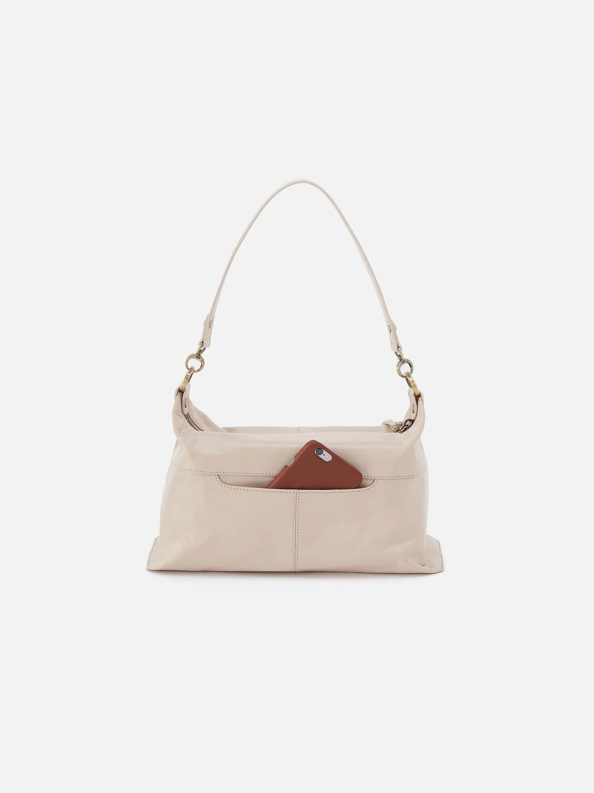 HOBO Avon Shoulder Bag Pale Flax Polished Leather