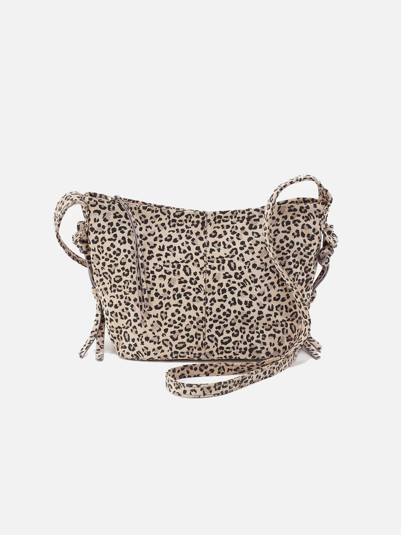 hobo bonita crossbody bag in mini leopard printed leather