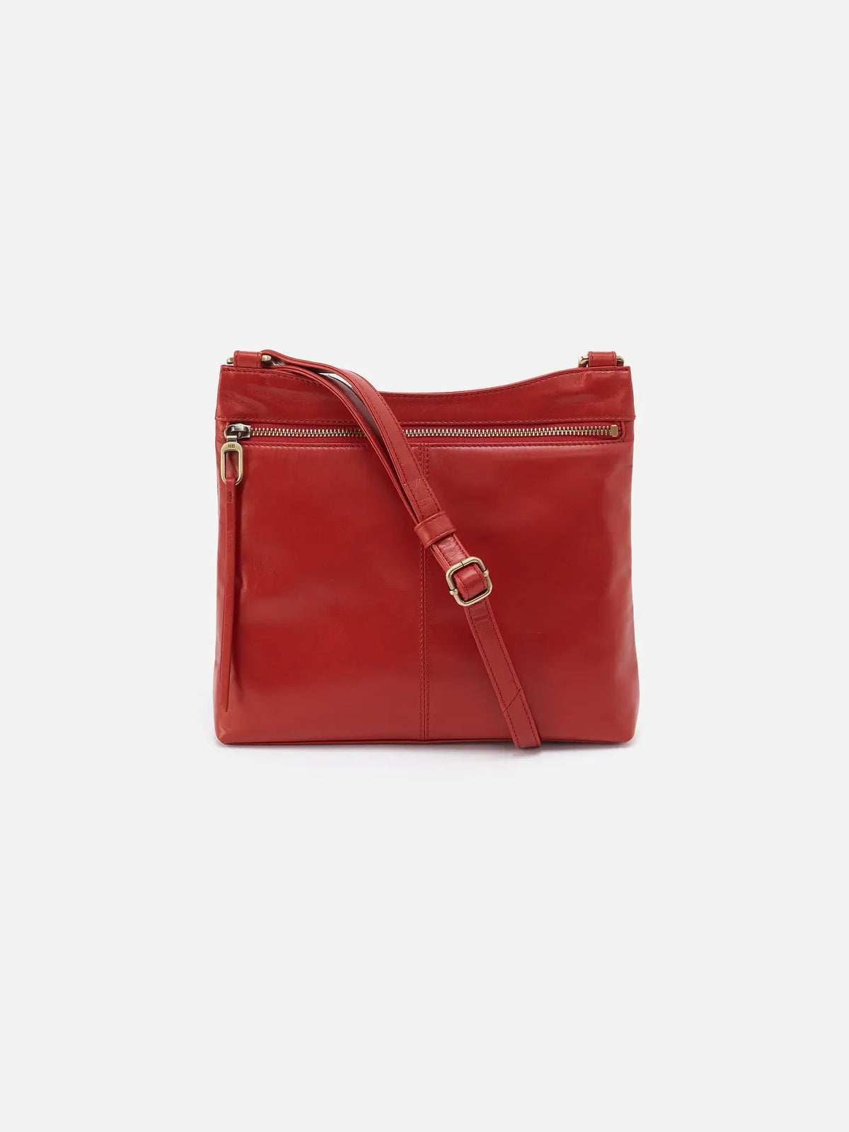 hobo cambel crossbody bag in brick polished leather