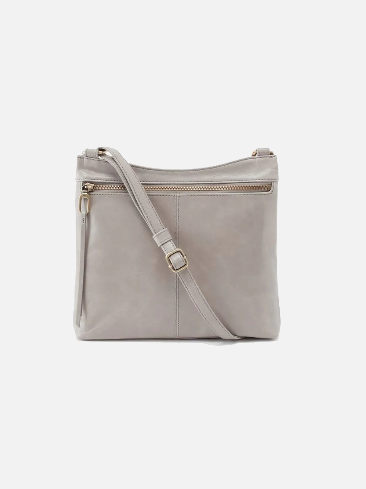 hobo cambel crossbody bag in driftwood polished leather