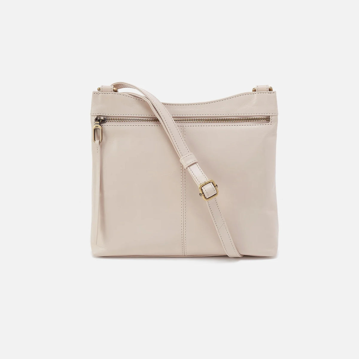 HOBO Cambel Polished Leather Crossbody in Pale Flax