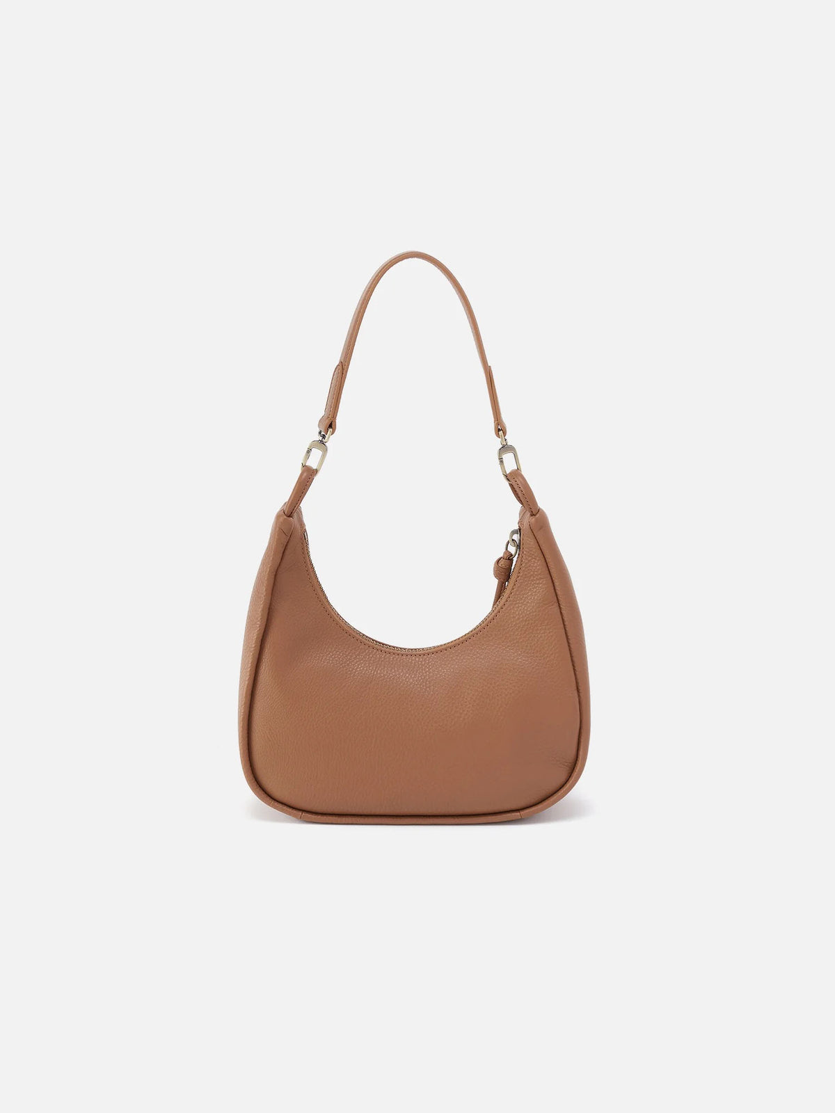HOBO Cass Small Pebbled Leather Shoulder Bag in Brown Sugar