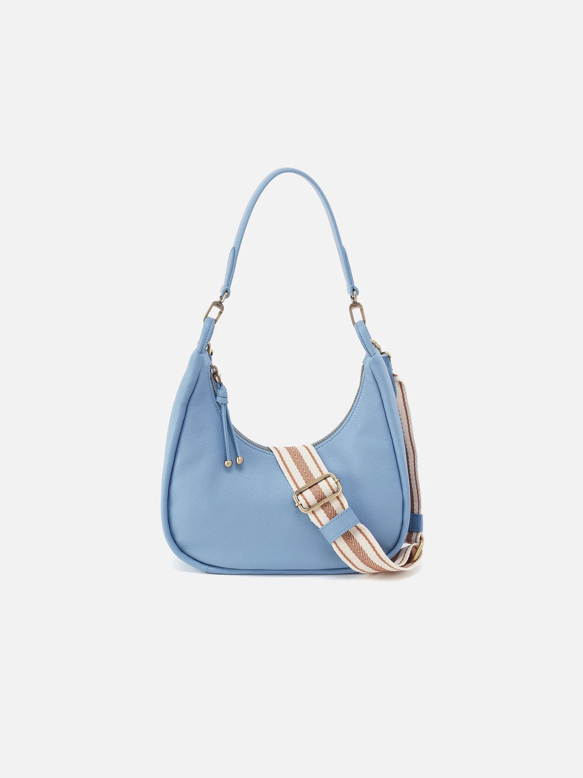 HOBO Cass Small Pebbled Leather Shoulder Bag in Seabreeze