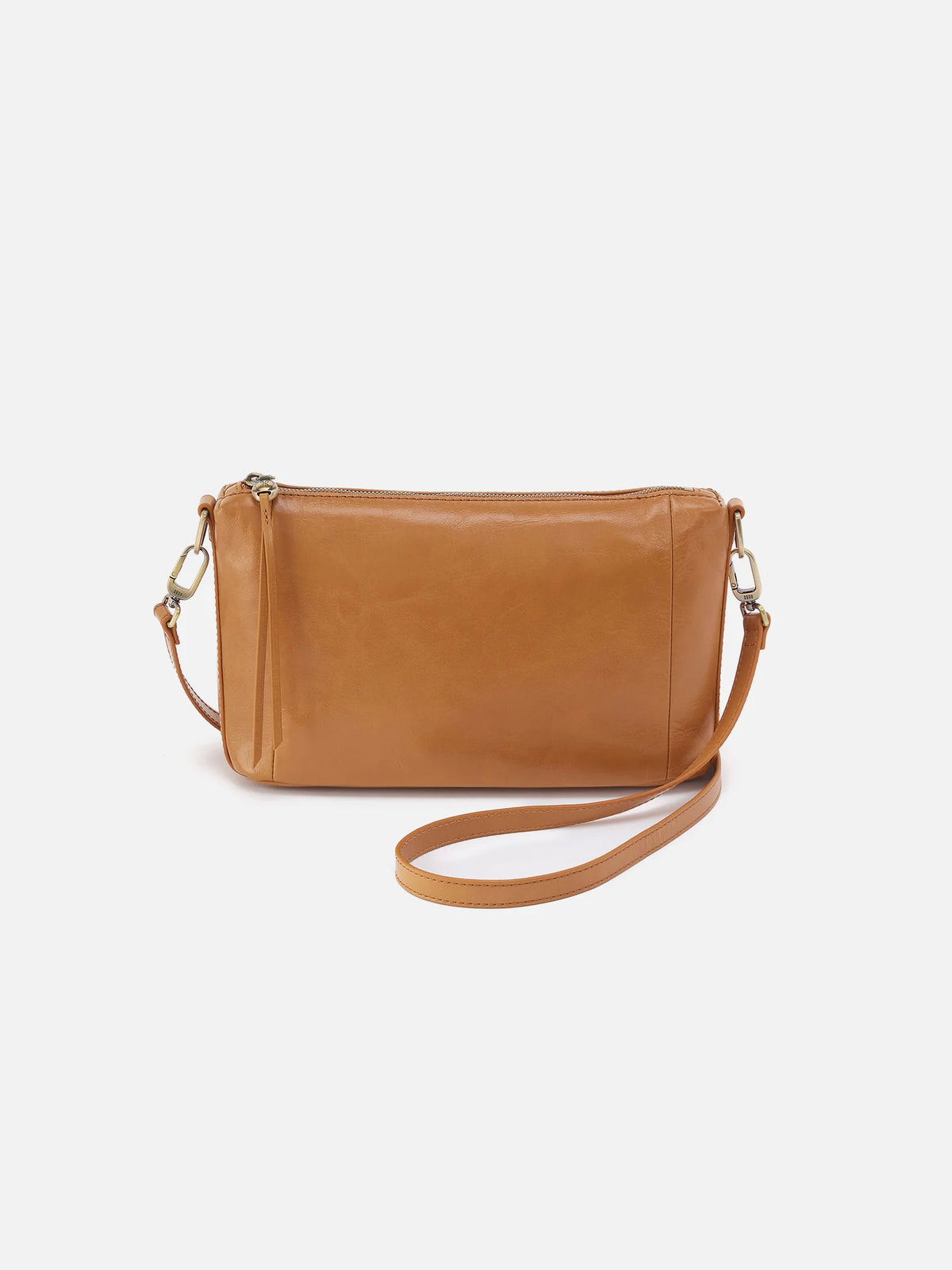 HOBO Darcy Polished Leather Carry-All Crossbody in Natural