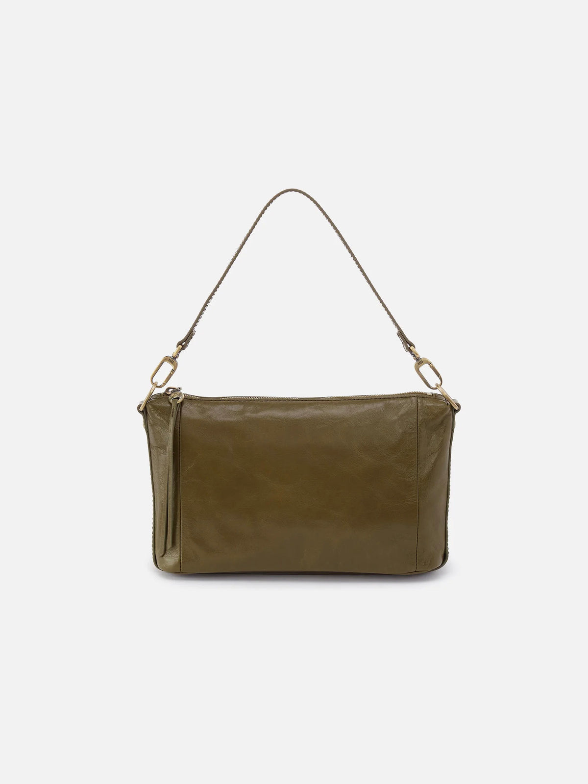 HOBO Darcy Polished Leather Carry-All Crossbody in Olive Veil