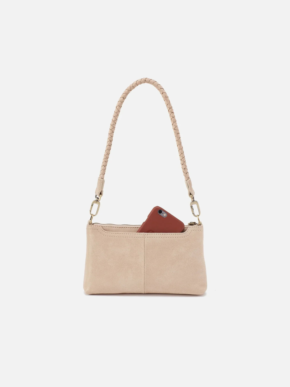 HOBO Darcy Crossbody in Frosted Pearl Buffed Leather