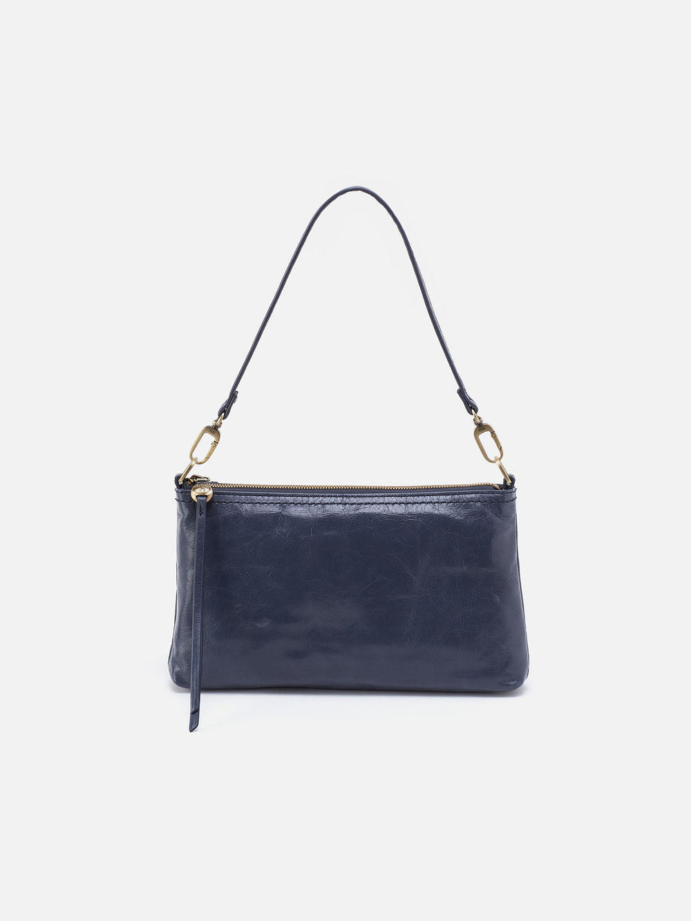 HOBO Darcy Polished Leather Crossbody Blue Stone