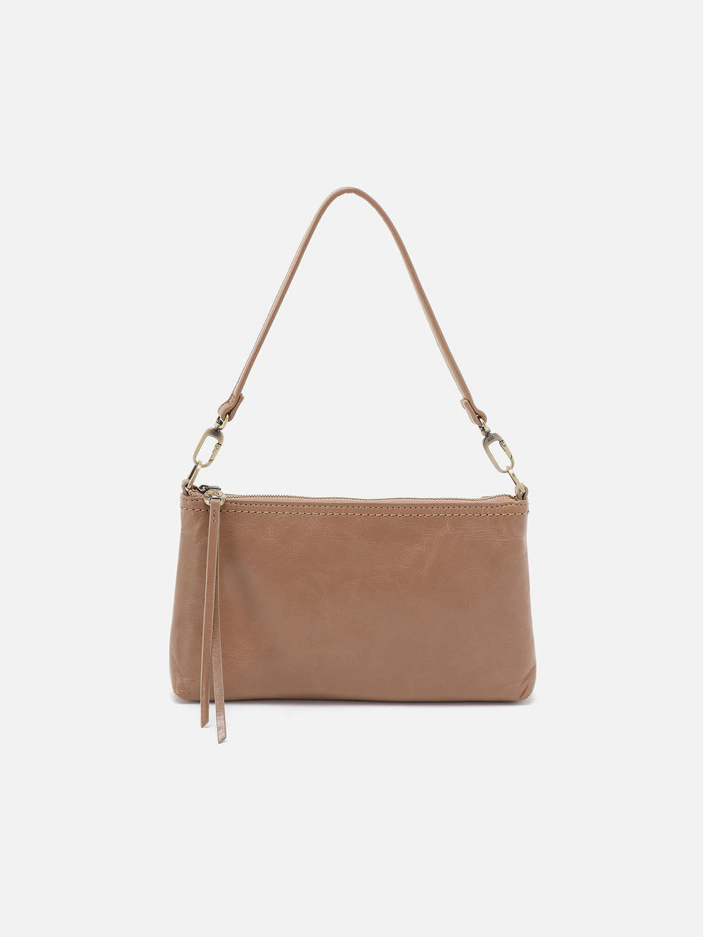 HOBO Darcy Polished Leather Crossbody Cashmere