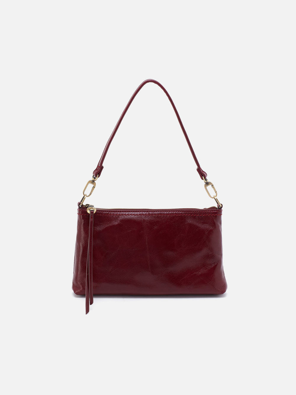 HOBO Darcy Crossbody Bag: Polished Leather TRUFFLE HOBO Darcy Crossbody Bag: Polished Leather TRUFFLE