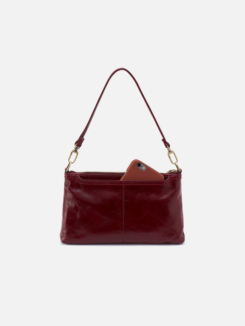 HOBO Darcy Polished Leather Crossbody Winterberry