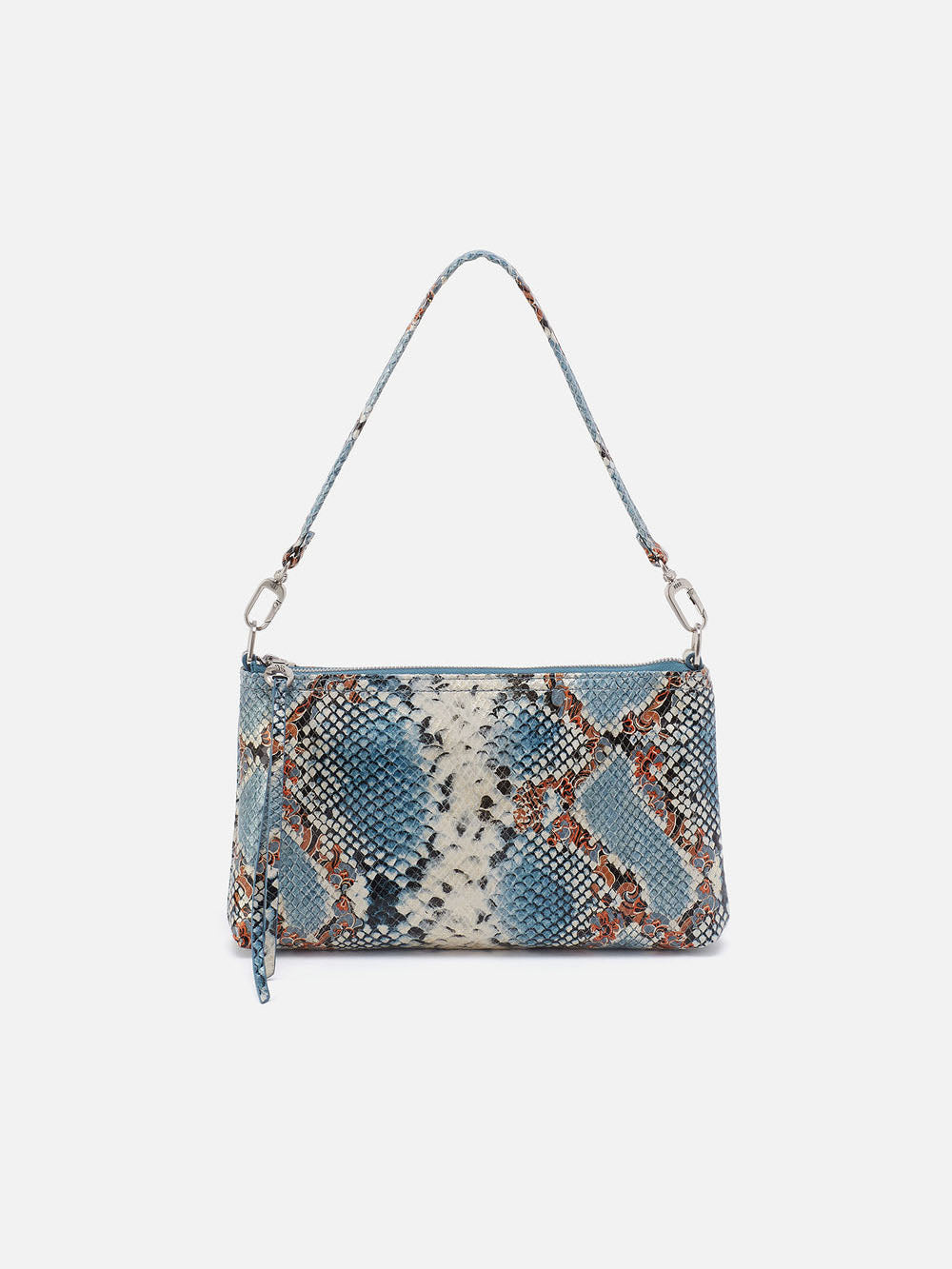 HOBO Darcy Printed Leather Crossbody Blue Tempest