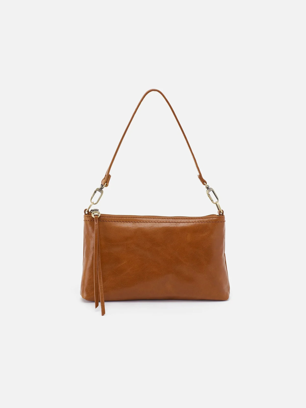 HOBO Darcy Polished Leather Crossbody Truffle