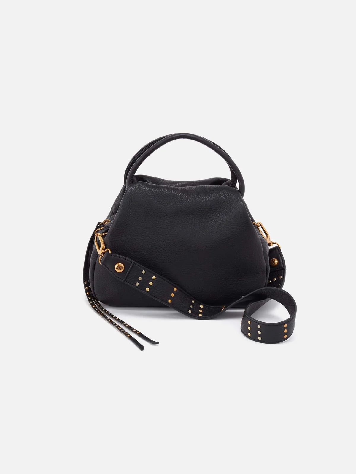 HOBO Darling Small Satchel Black Pebbled Leather