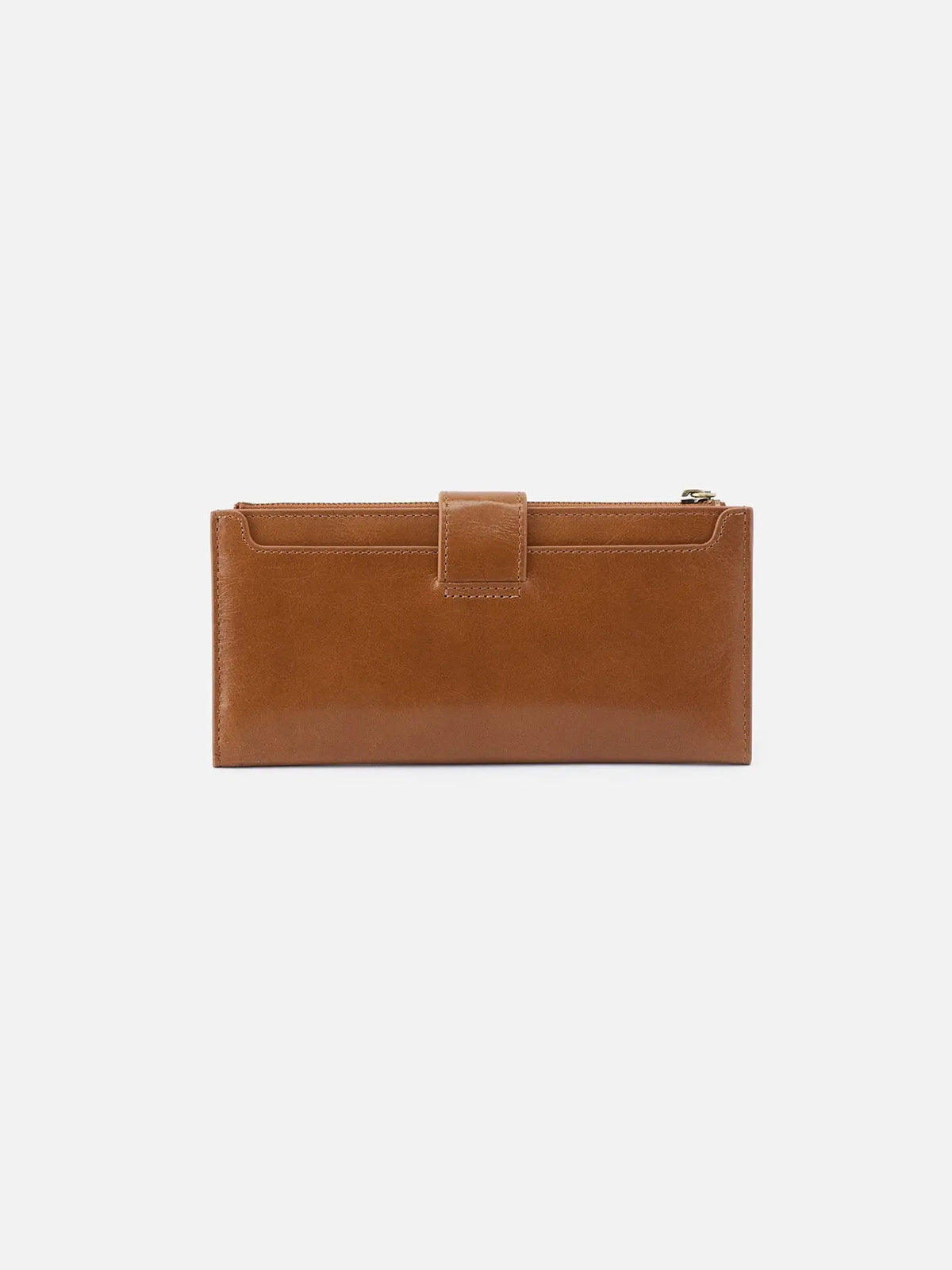 hobo dunn polished leather wallet in truffle