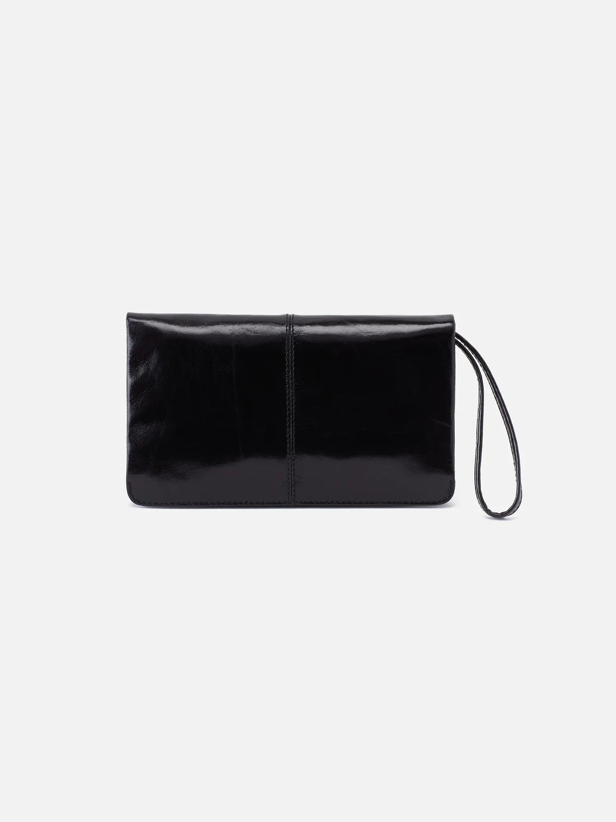 HOBO Evolve Wristlet Polished Leather Black