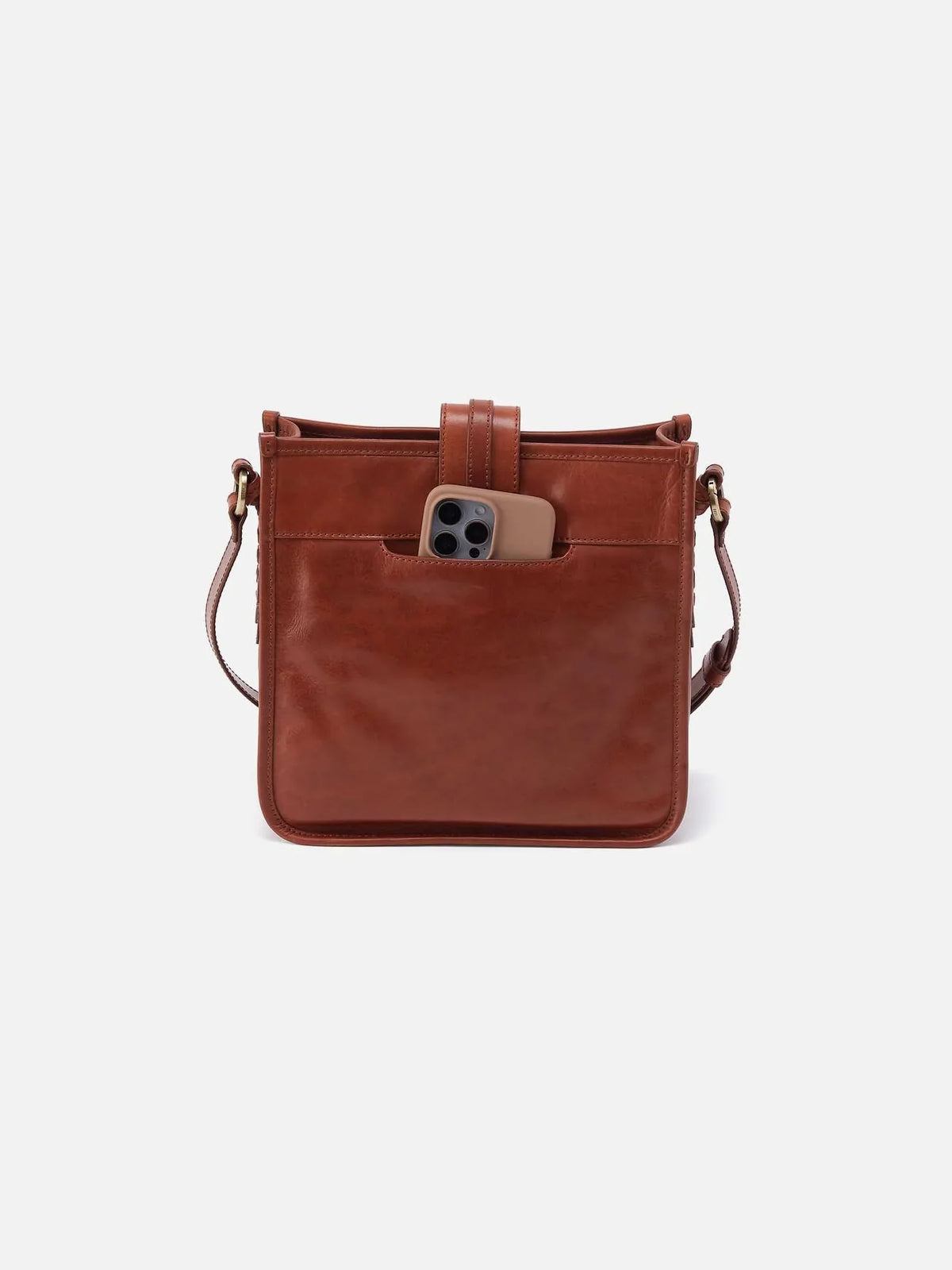 HOBO Expedition Medium Crossbody in Pecan Ridge Patina Leather