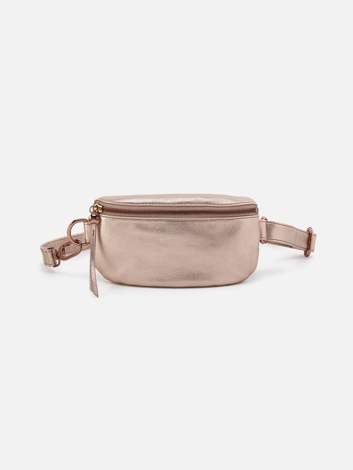 HOBO Fern Belt Bag Metallic Leather Pink Gold