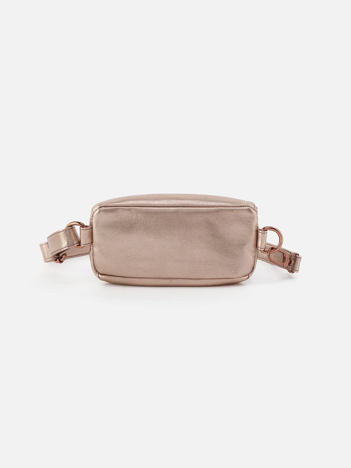 HOBO Fern Belt Bag Metallic Leather Pink Gold