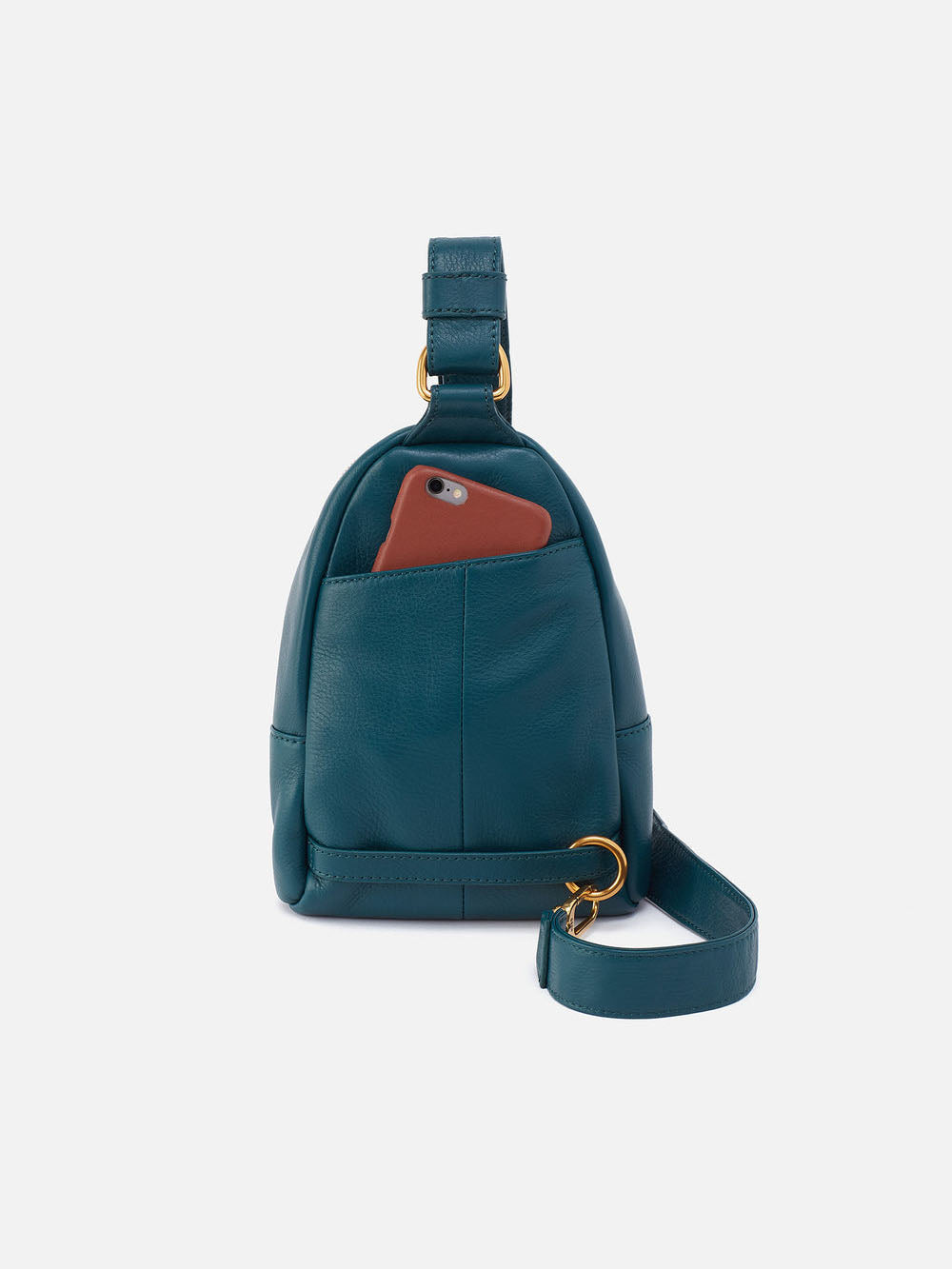 HOBO Fern Pebbled Leather Sling Bag Midnight Teal