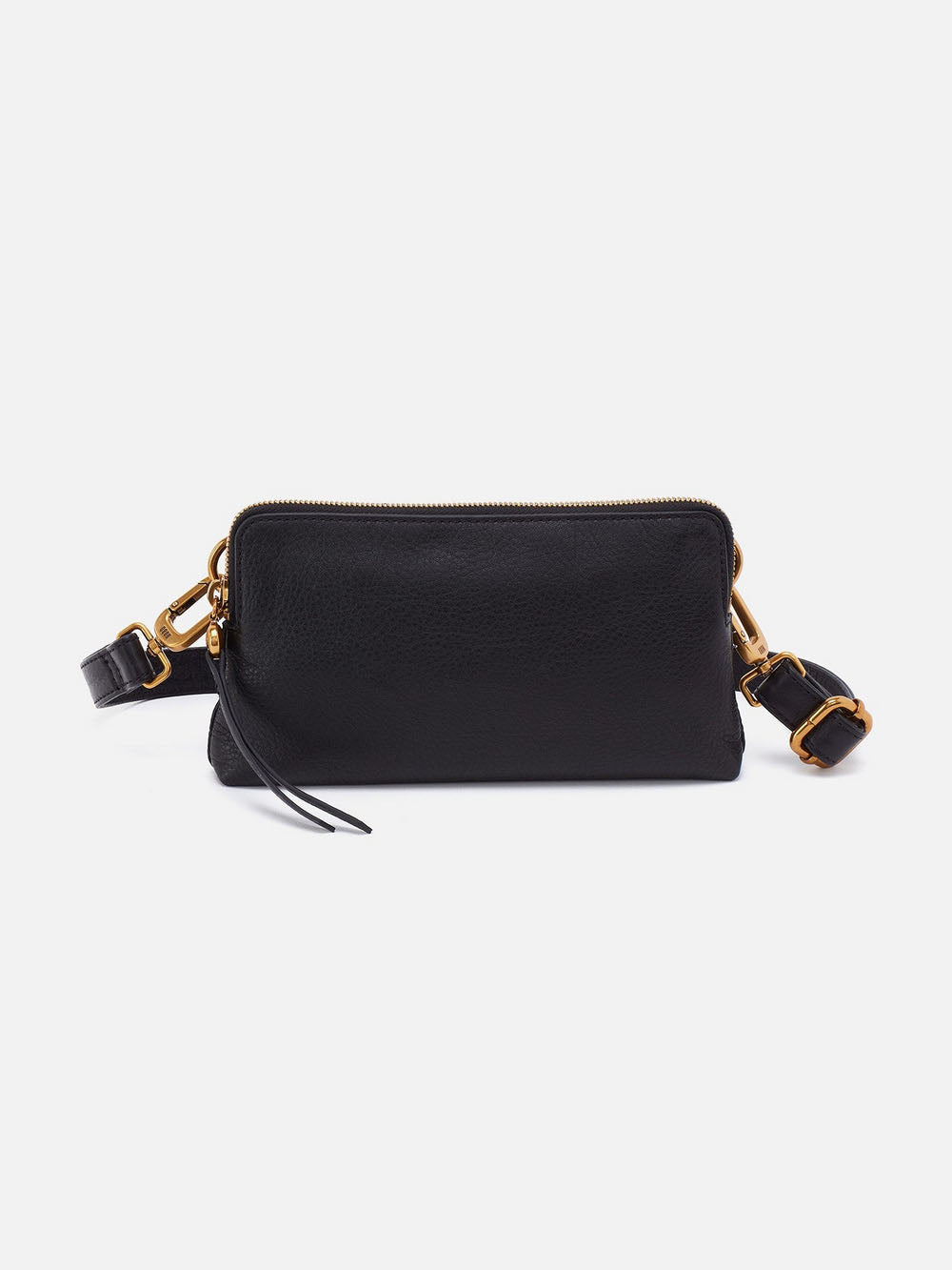 HOBO Fern Pebbled Leather Slim Belt Bag Black