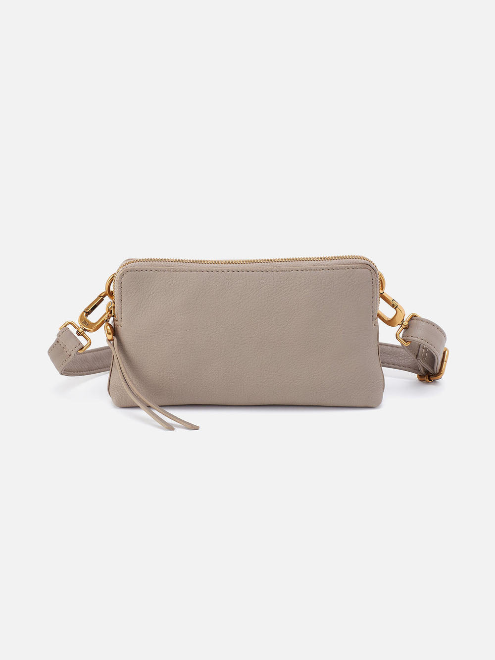 HOBO Fern Pebbled Leather Slim Belt Bag Taupe