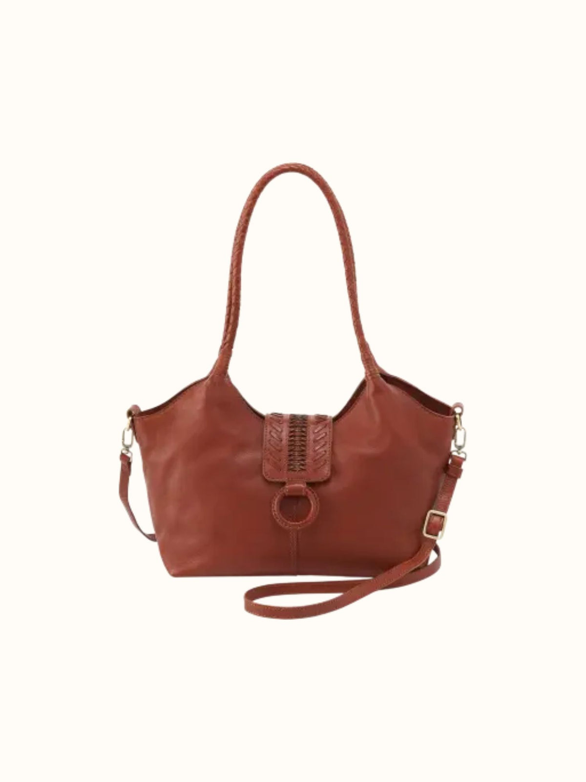 HOBO Foundry Small Tote: Washed Leather  kindling brown 