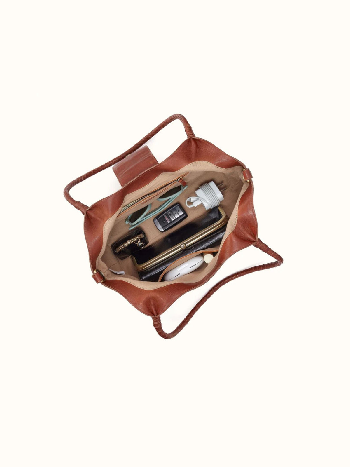 HOBO Foundry Small Tote: Washed Leather  kindling brown 