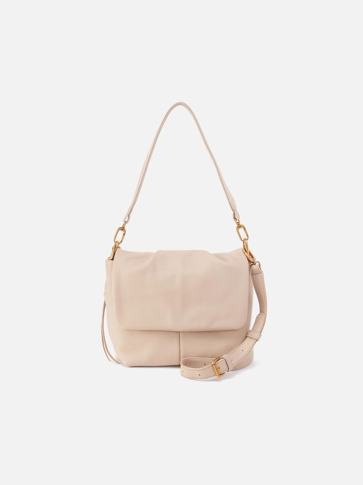 HOBO Harley Pebbled Leather Convertible Shoulder Bag in Stonewash