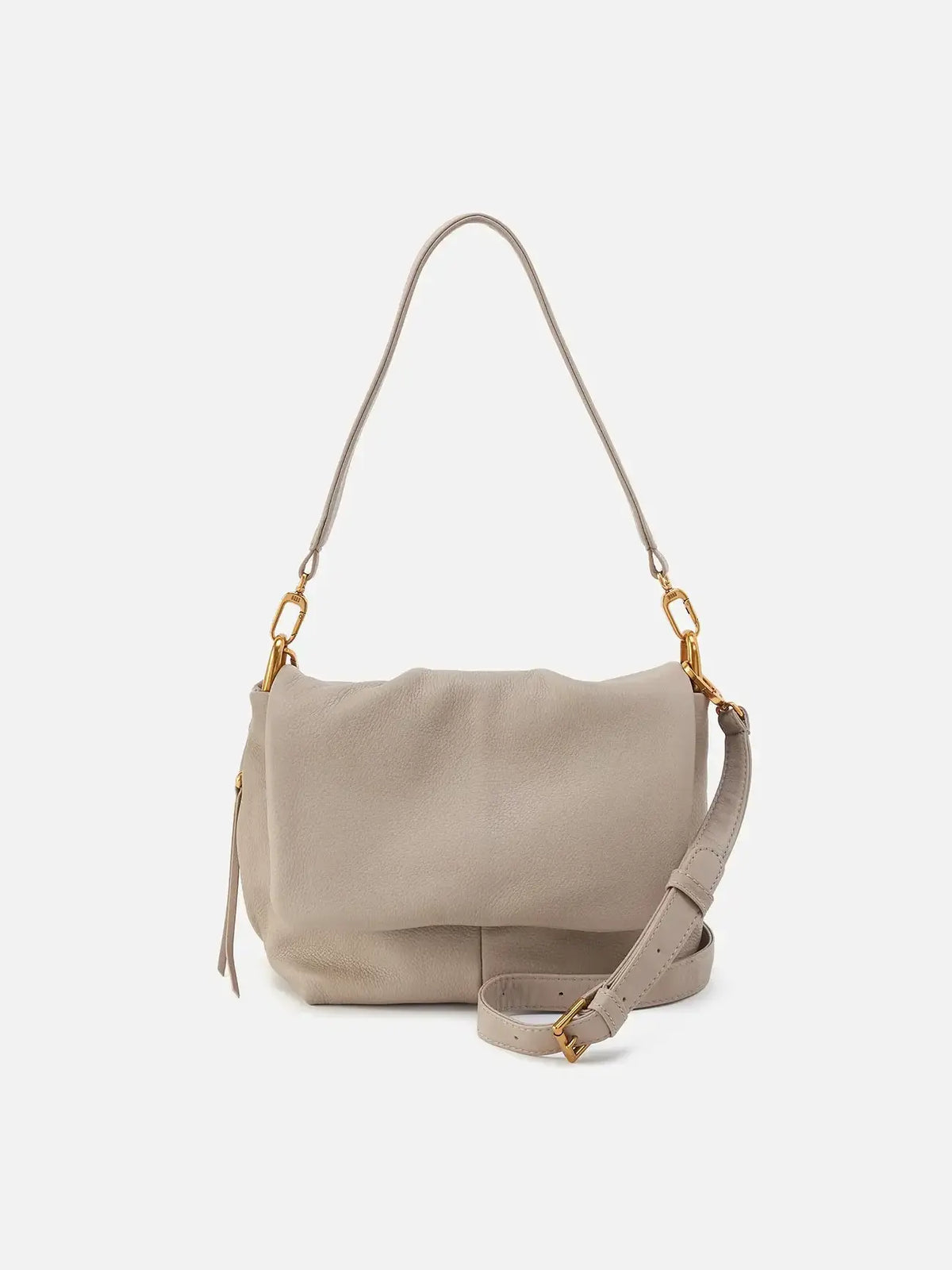 HOBO Harley Pebbled Leather Convertible Shoulder Bag in Taupe