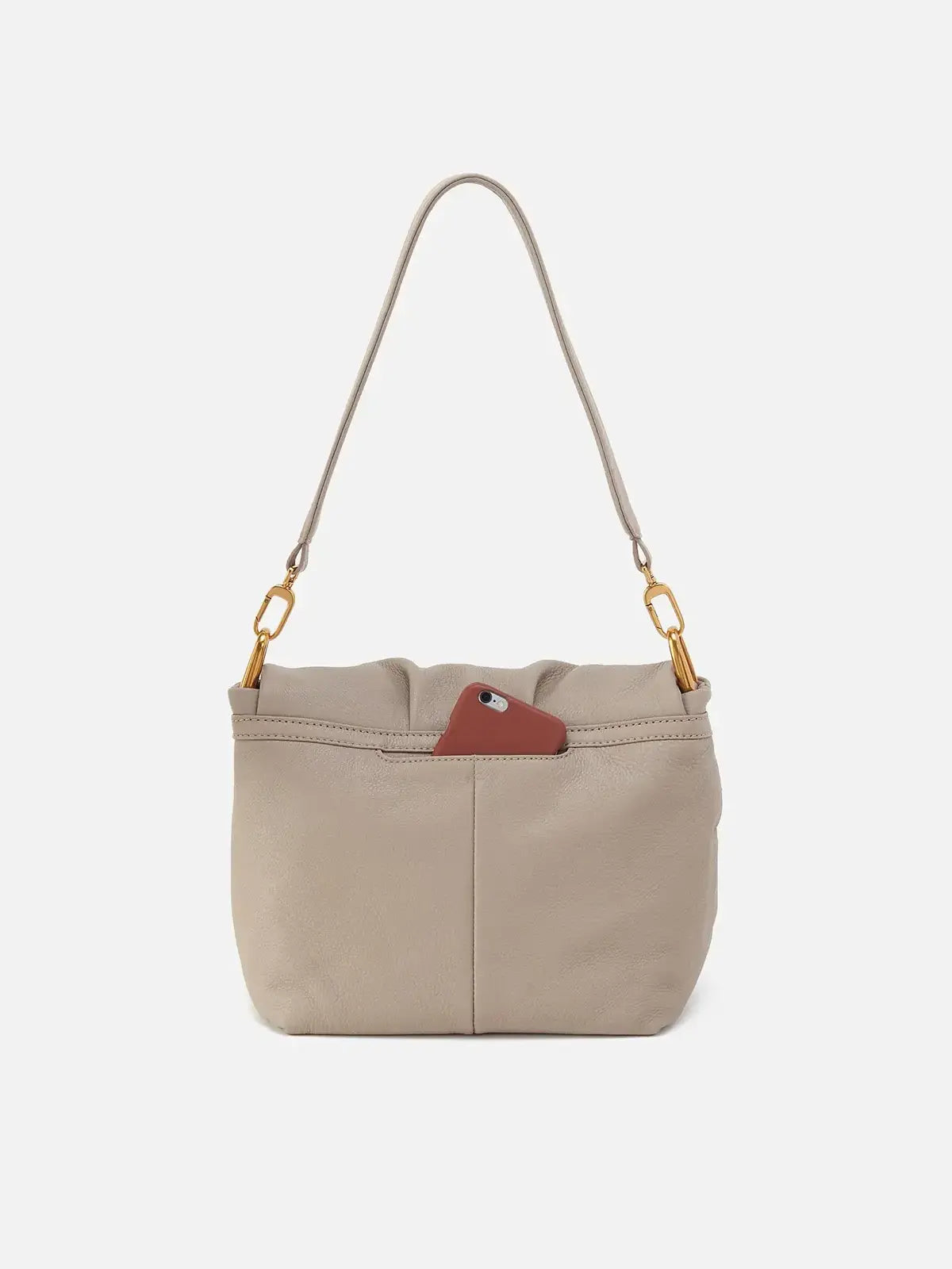 HOBO Harley Pebbled Leather Convertible Shoulder Bag in Taupe