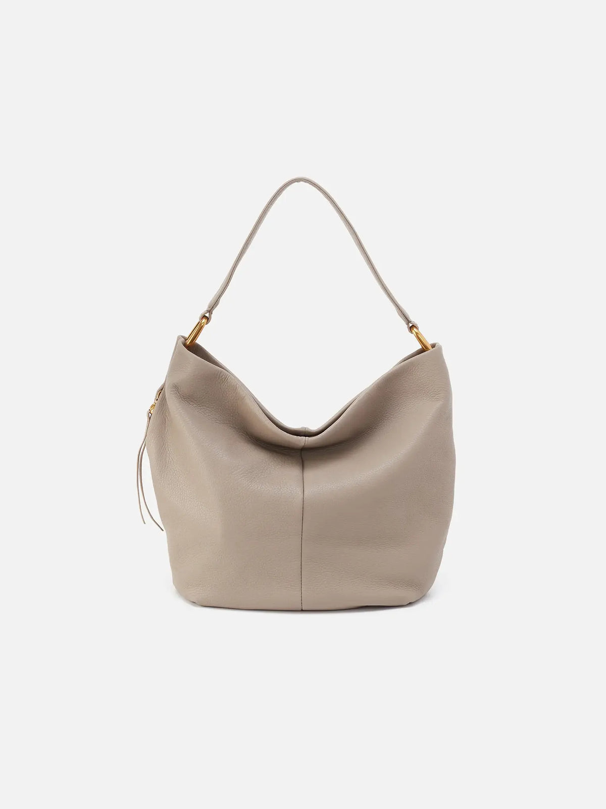 HOBO Harley Pebbled Leather Hobo Bag in Taupe