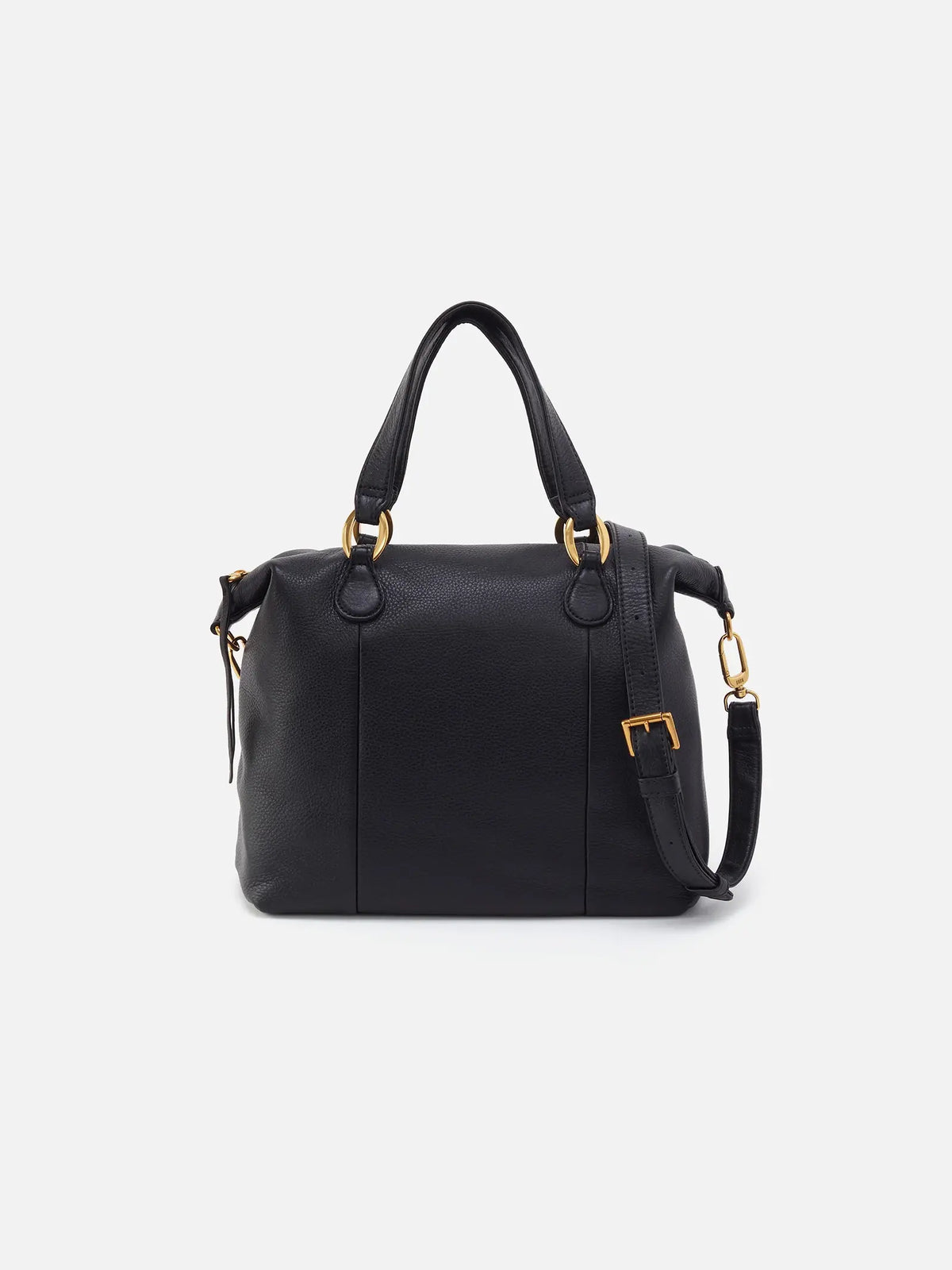 HOBO Harley Pebbled Leather Satchel in Black