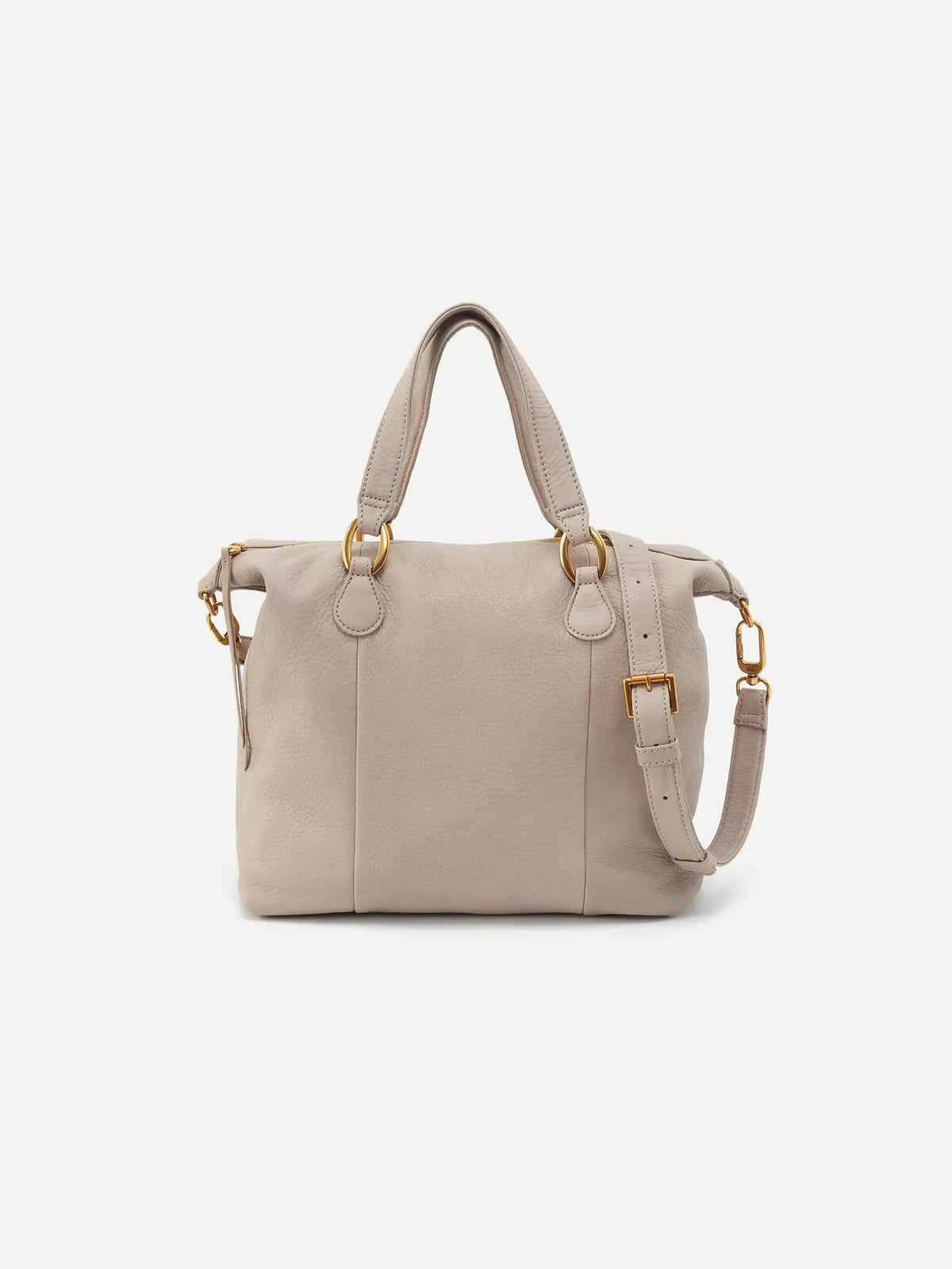 HOBO Harley Pebbled Leather Satchel in Taupe