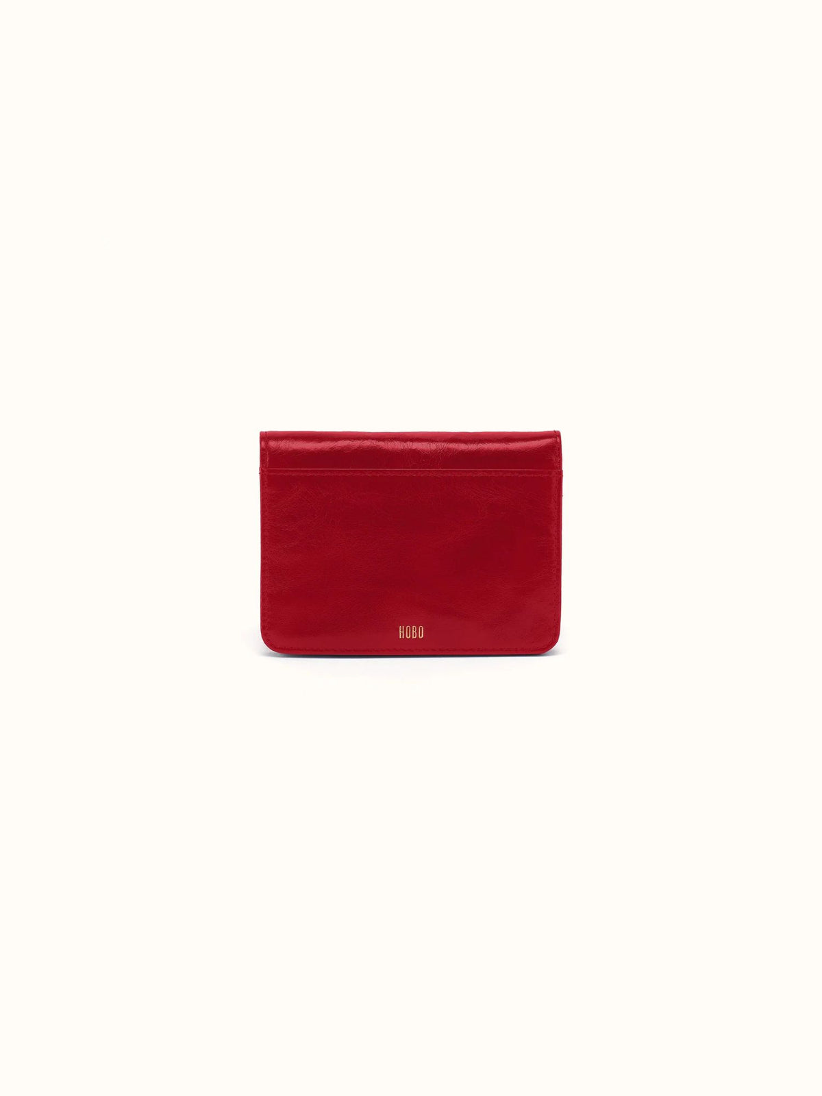 HOBO Jill Polished Leather Bifold Wallet true red