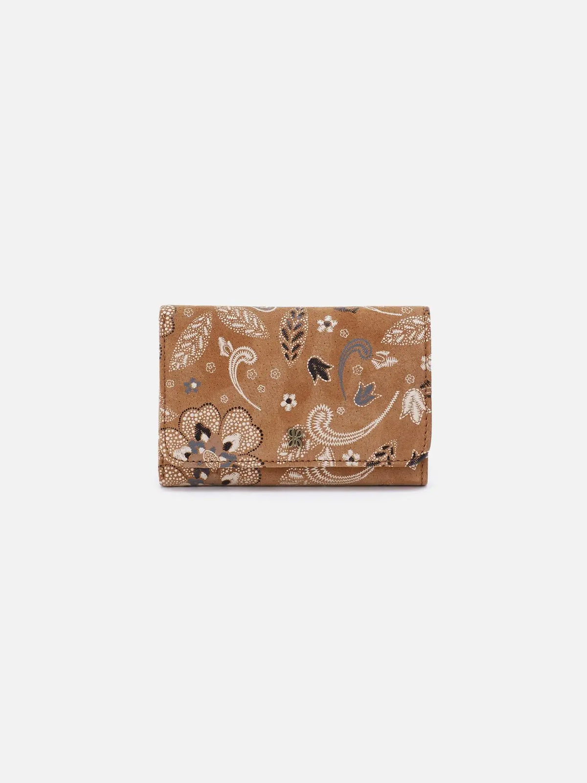 HOBO Jill Trifold Wallet Printed Leather Country Road Bloom