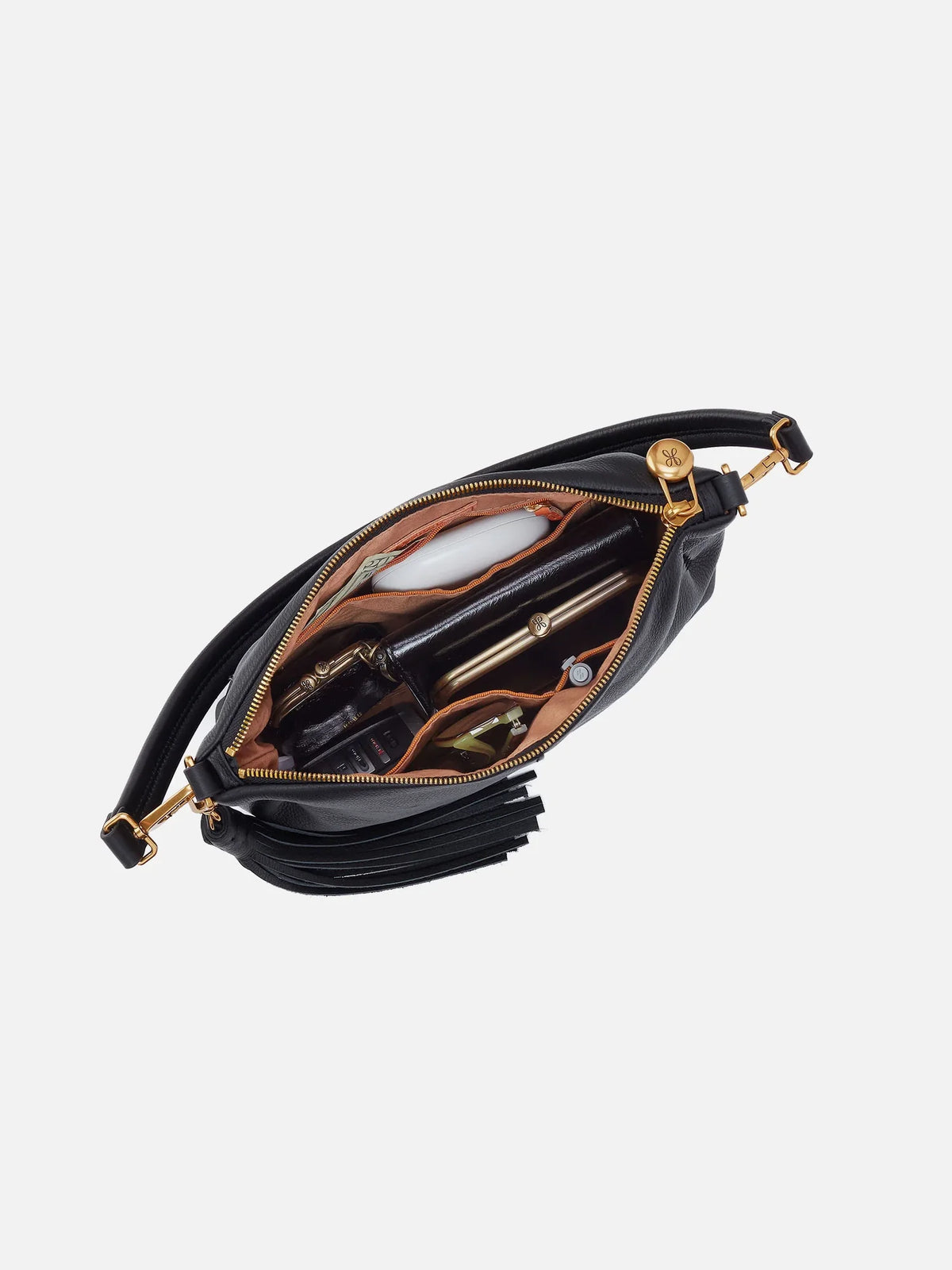 HOBO Kori Pebbled Leather Crossbody Black