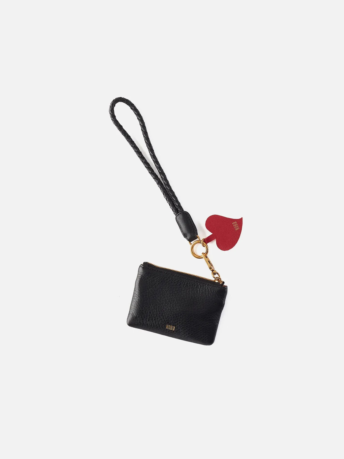 HOBO Lasso Phone Wristlet Black Pebbled Leather