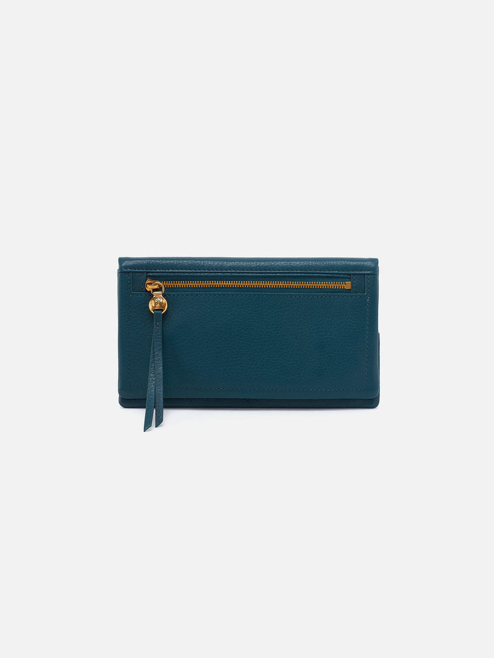 HOBO Lumen Continental Wallet Midnight Teal Pebbled Leather