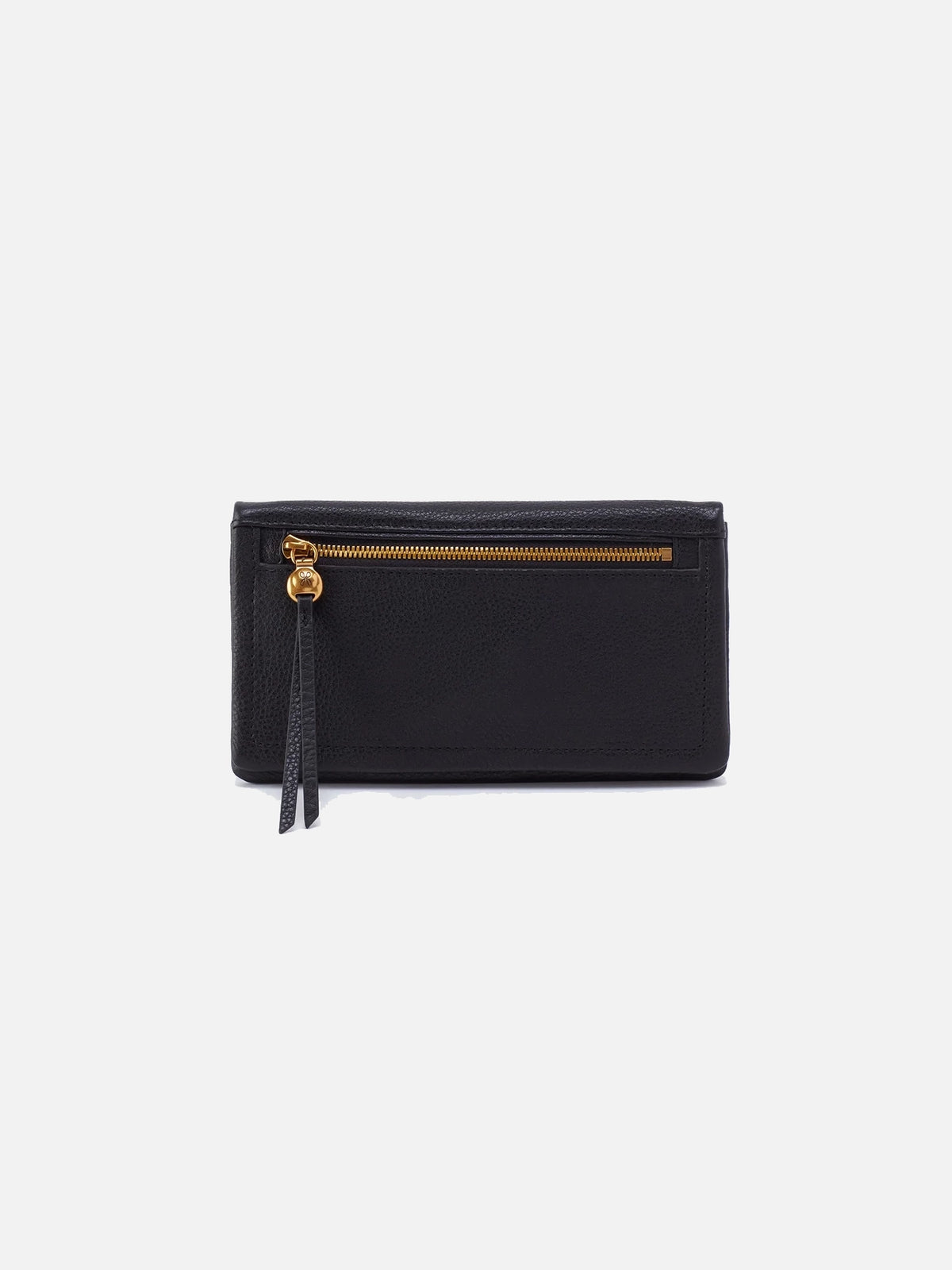 HOBO Lumen Continental Wallet Black Pebbled Leather