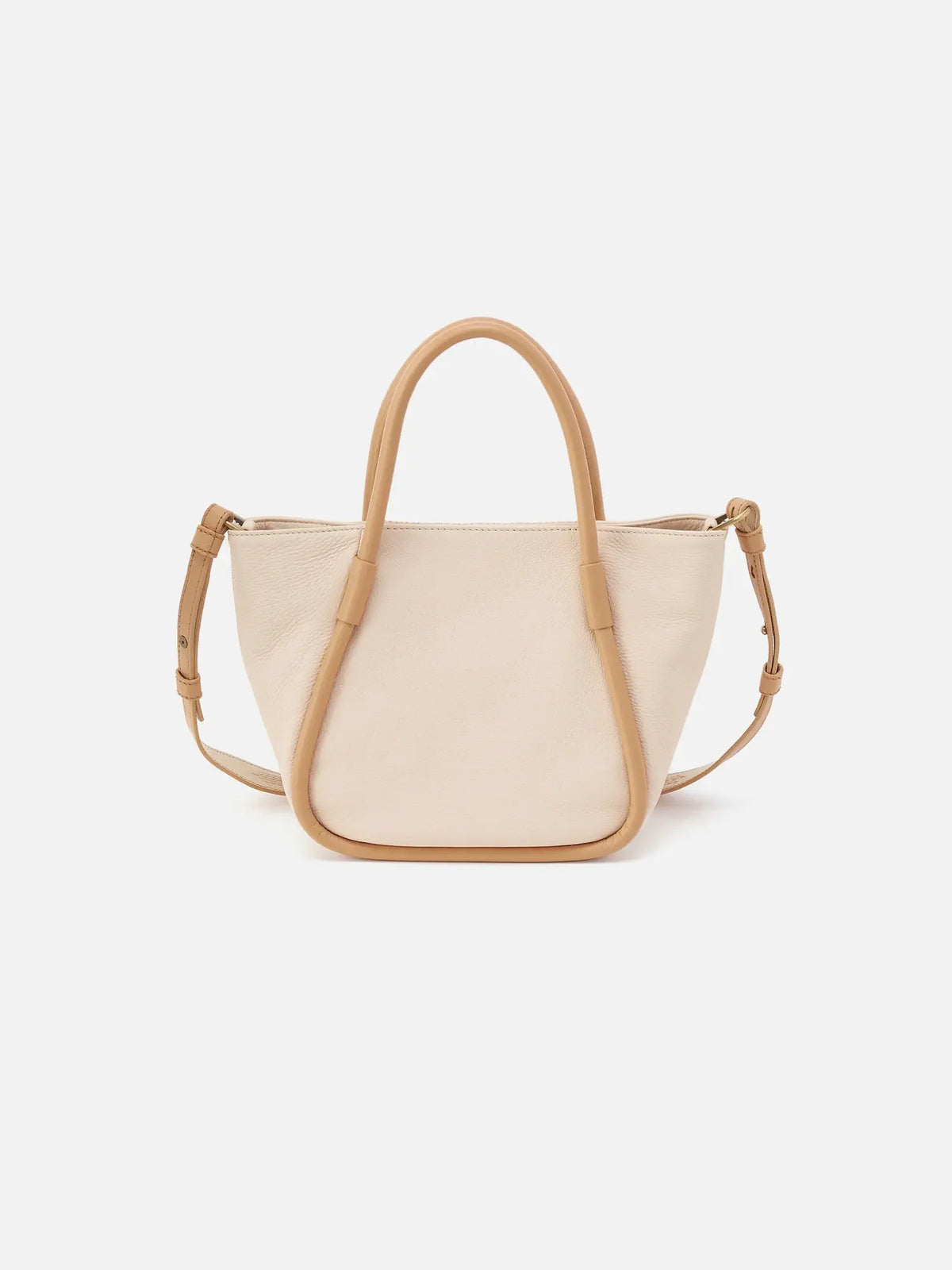 HOBO Margot Pebbled Leather Satchel Cream