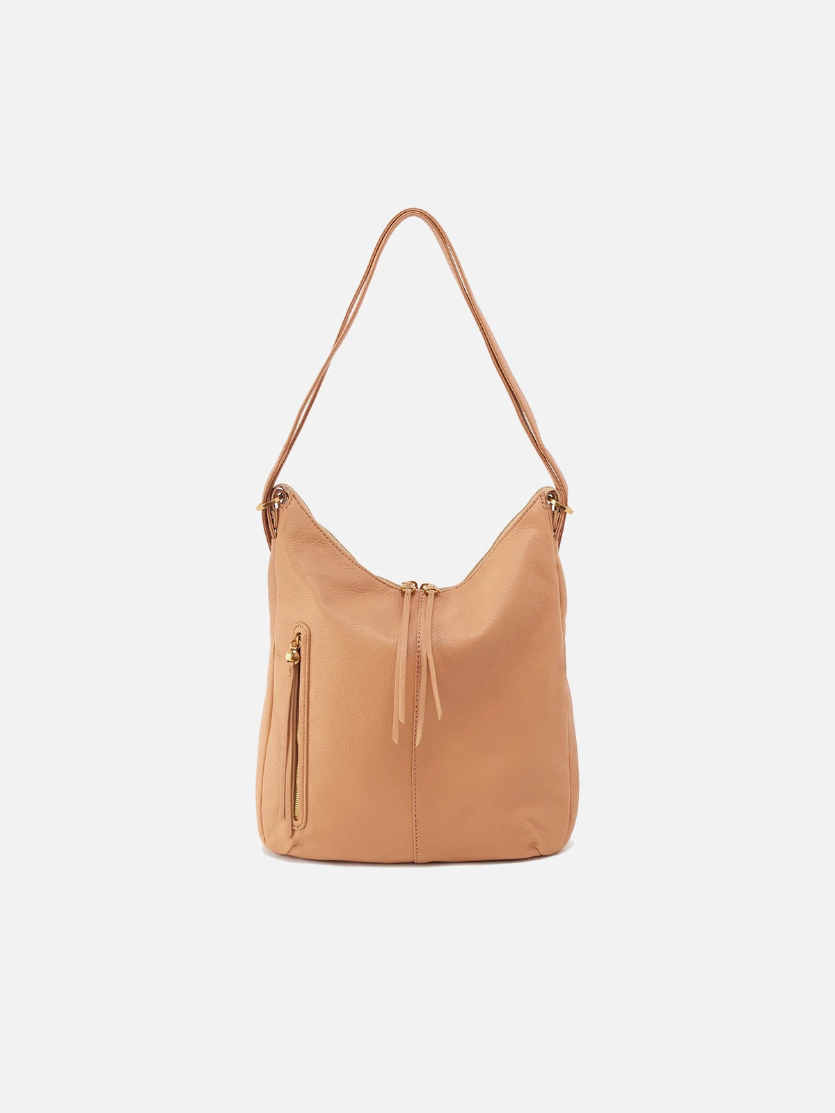 hobo merrin convertible backpack in sandstorm pebbled leather