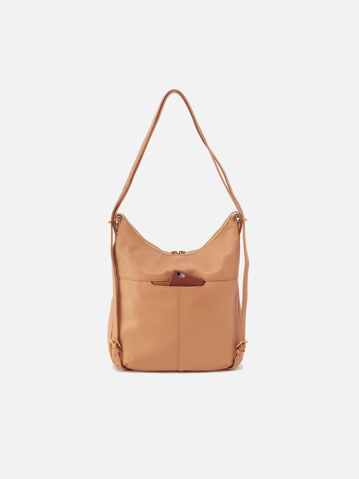 hobo merrin convertible backpack in sandstorm pebbled leather