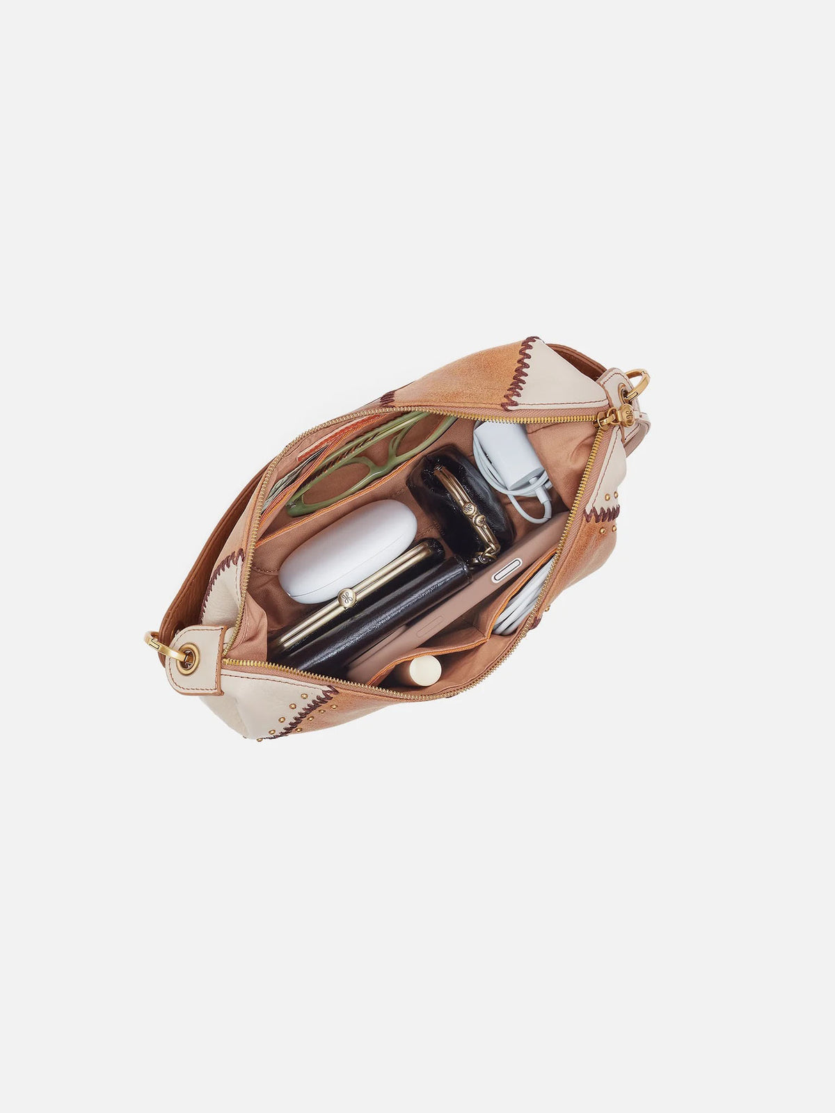 HOBO Opal Mini Shoulder Bag in Timber Brown Pebbled Leather
