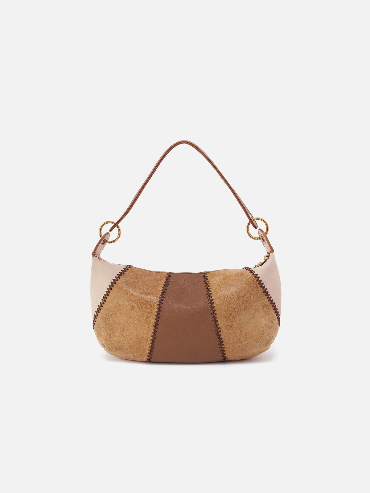 HOBO Opal Mini Shoulder Bag in Timber Brown Pebbled Leather