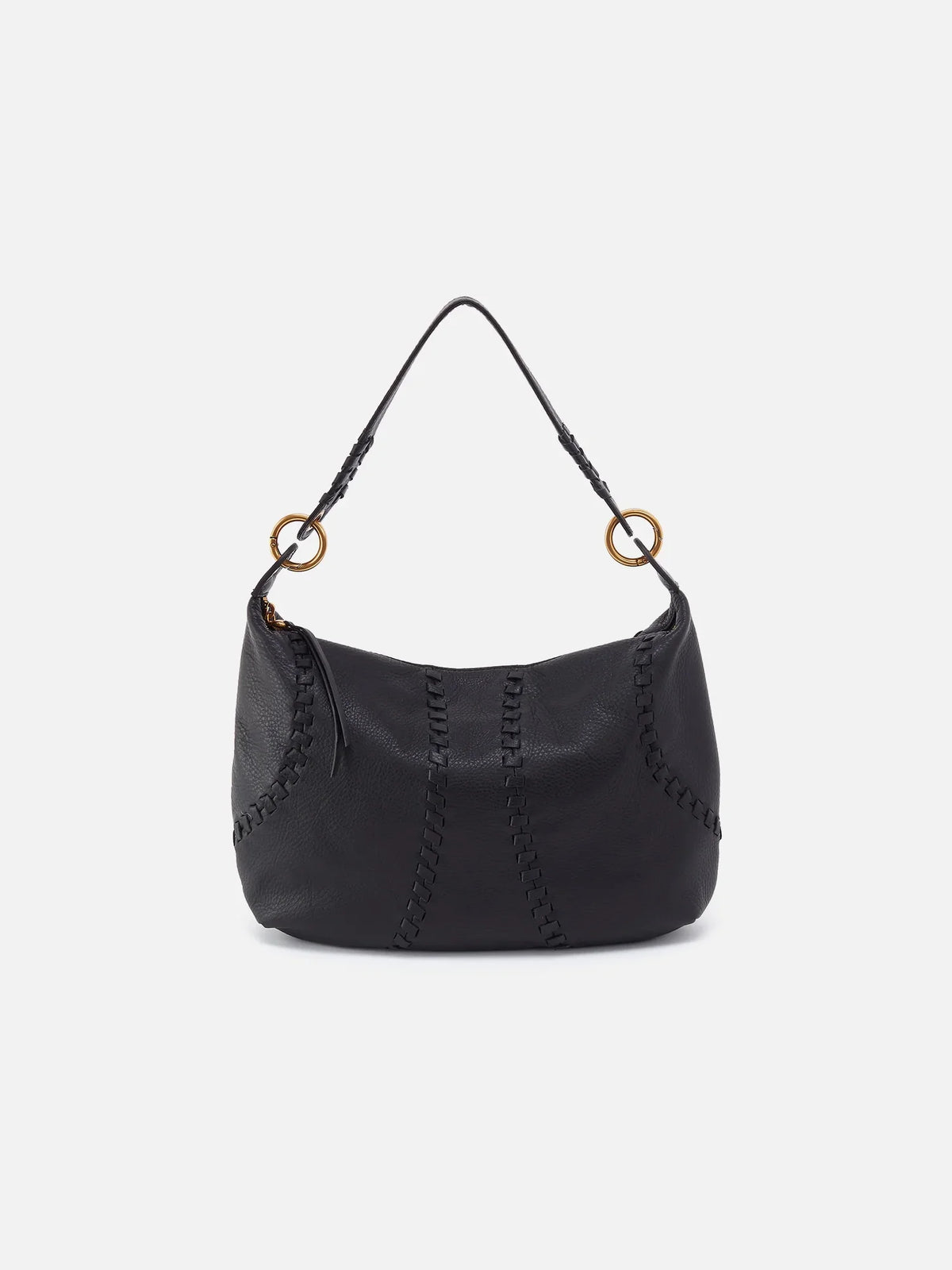 HOBO Opal Shoulder Bag Black Pebbled Leather
