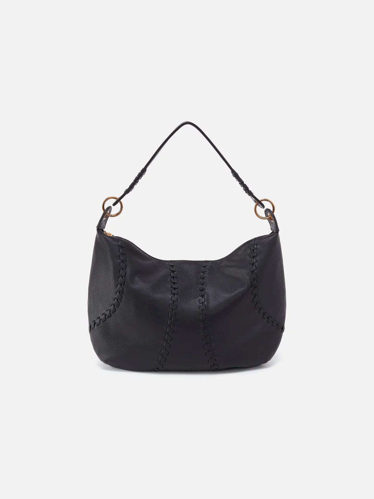 HOBO Opal Shoulder Bag Black Pebbled Leather